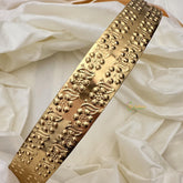 Gold Polish Floral Designed Brass Plated Hipbelt-Adult-G17975